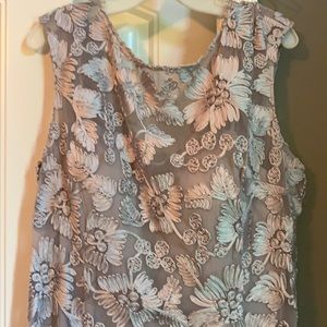 Alex Evenings Dress Gray Lace Size 18